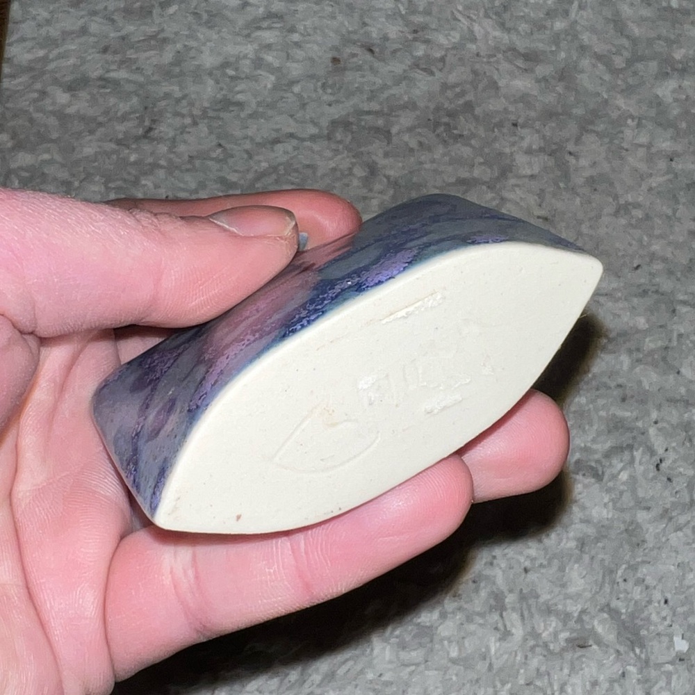 Earth & Sky Pottery Artisan Blue & Purple Ceramic Vase Small - Picture 7 of 9